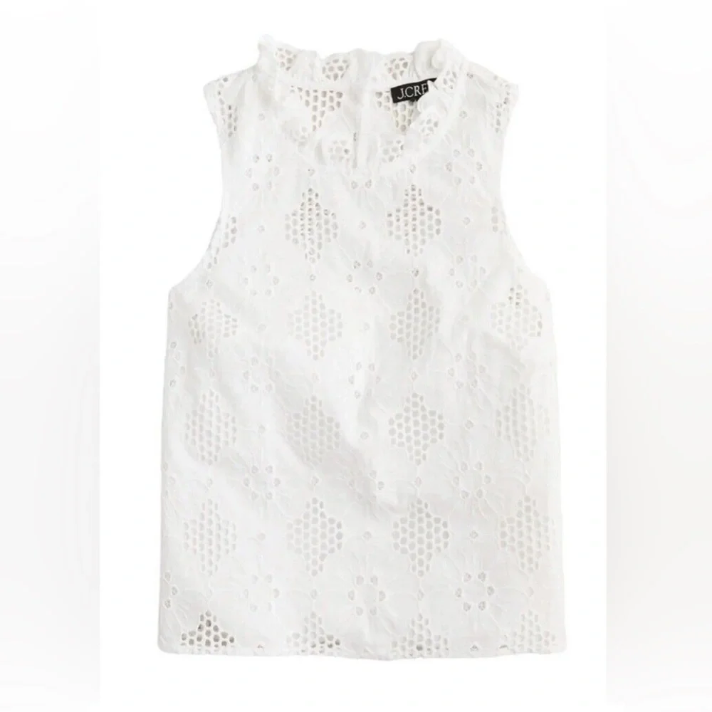 NEW! J.Crew Fleur Top in Eyelet White